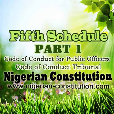 Schedule 5 Part 1Code of Conduct Tribunal